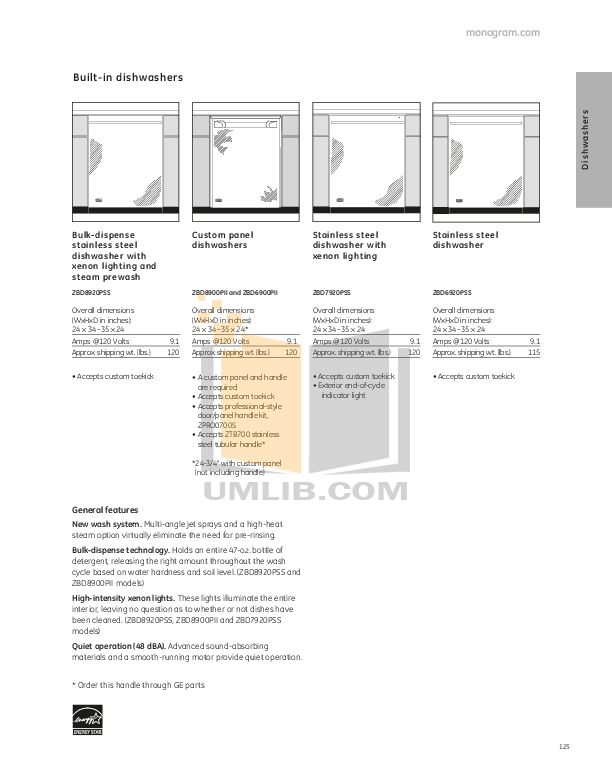 ge monogram dishwasher manual
